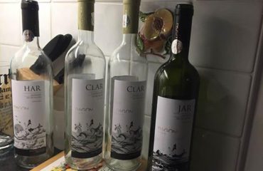 4 sticle goale de vin